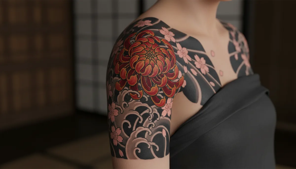 Tatouage floral japonais : motifs, significations et artistes incontournables