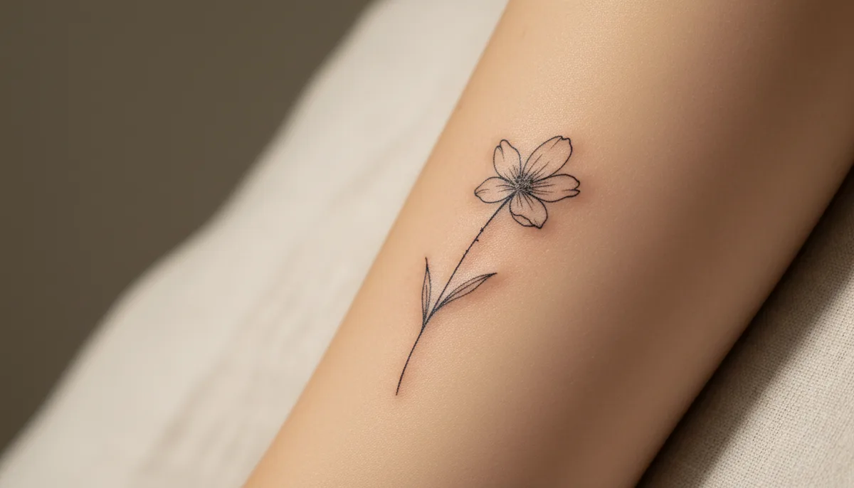 Tatouage floral minimaliste : 7 styles épurés, tarifs et conseils pour un motif intemporel