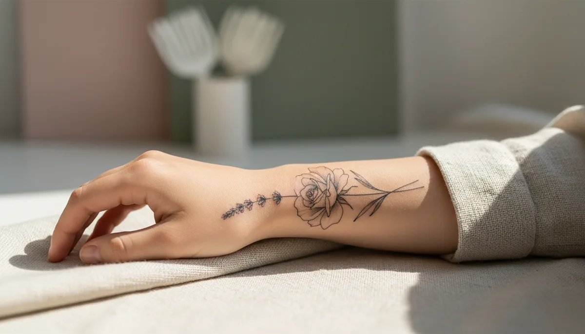 Tatouage floral poignet femme : fleurs, styles et placements